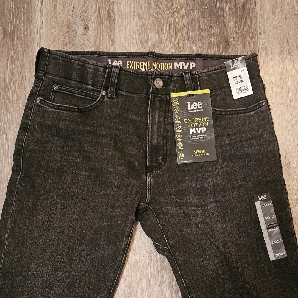 Lee Extreme Motion MVP Slim Fit Men's Black Jeans